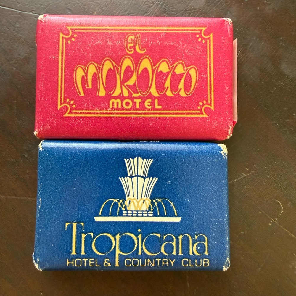 Vintage Las Vegas Hotel Soap Set of 2 - El Morocco Hotel and Tropicana